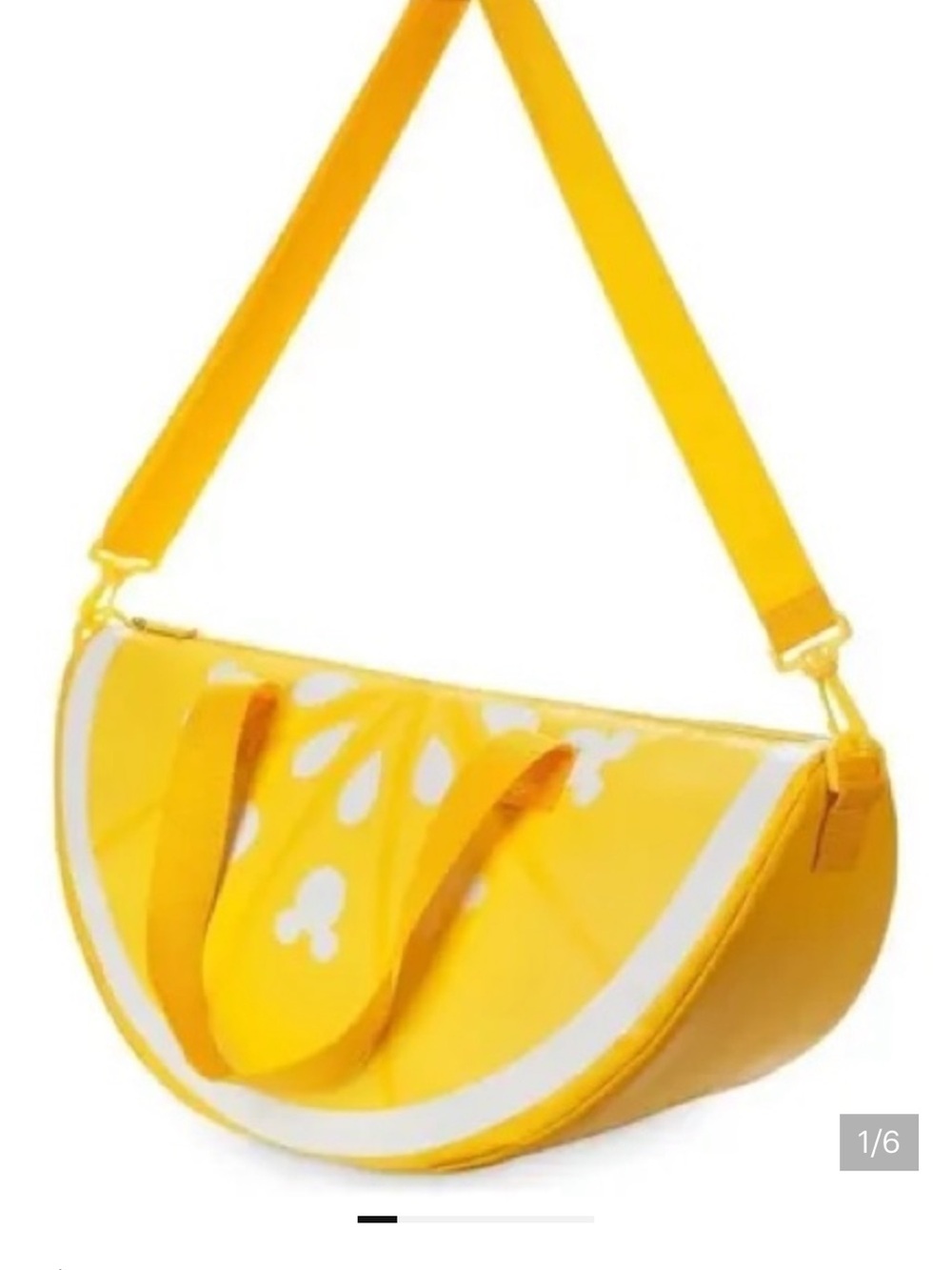 Disney Yellow Lemon Slice Crossbody Cooler Bag